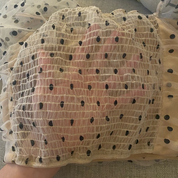 Polka Dot Bodice Crop Top - Picture 3 of 5